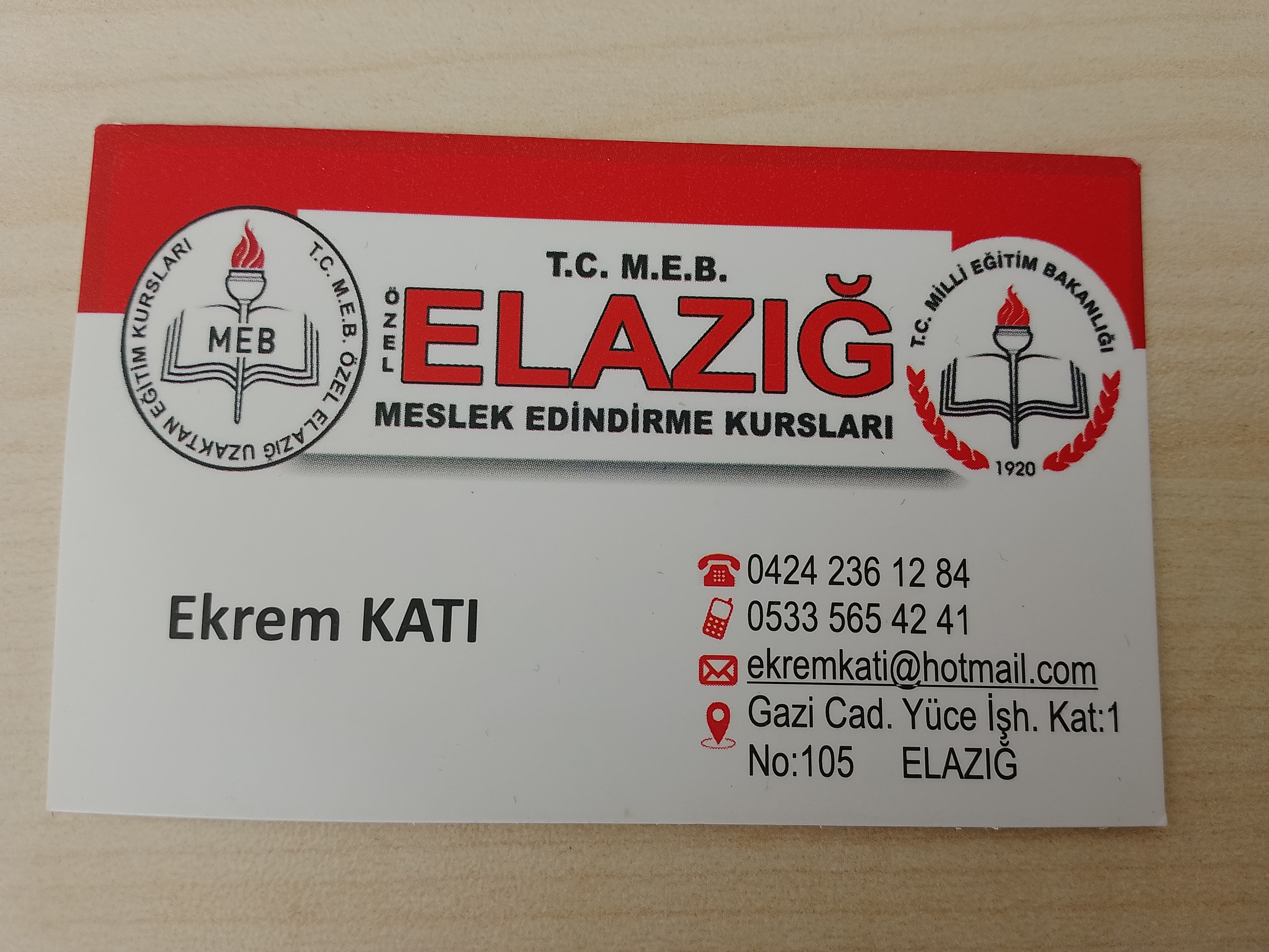 T.C MEB ELAZIĞ MESLEK EDİNME KURSLARI Logosu