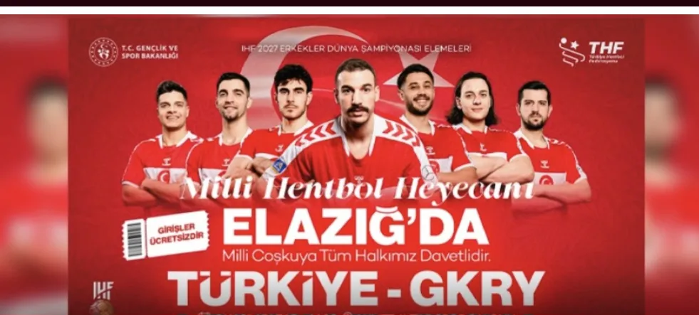 ELAZIĞ DA HENTBOL  MİLLİ MAÇ HEYECANI