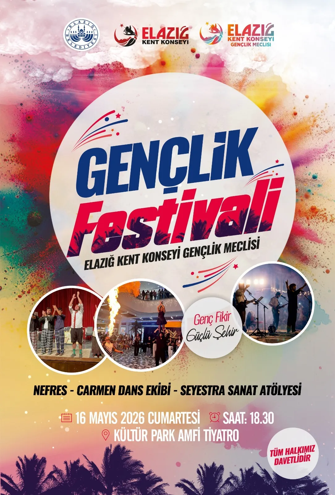 ELAZIĞ KENT KONSEYİ GENÇLİK MECLİSİ TARAFINDAN GENÇLİK FESTİVALİ DÜZENLENİYOR