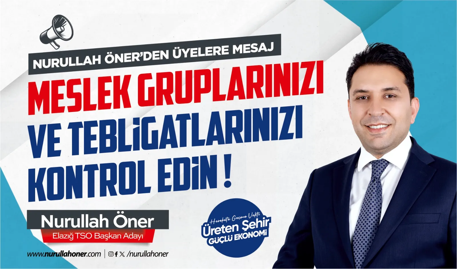 Manşet: NURULLAH ÖNER’DEN ÜYELERE MESAJ: “TEBLİGATINIZI ALIN, GRUBUNUZU KONTROL EDİN”