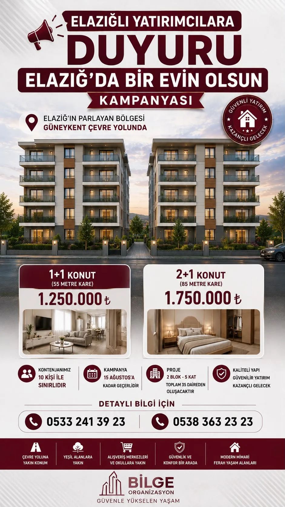 Trend Haber: BİLGEHANE ORG. İNŞ. LTD. ŞTİ'DEN 2. AVATAJLI KONUT PROJESİ